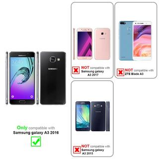 Cadorabo  Hülle für Samsung Galaxy A3 2016 Magnetverschluss, 2 Sichtfenstern 