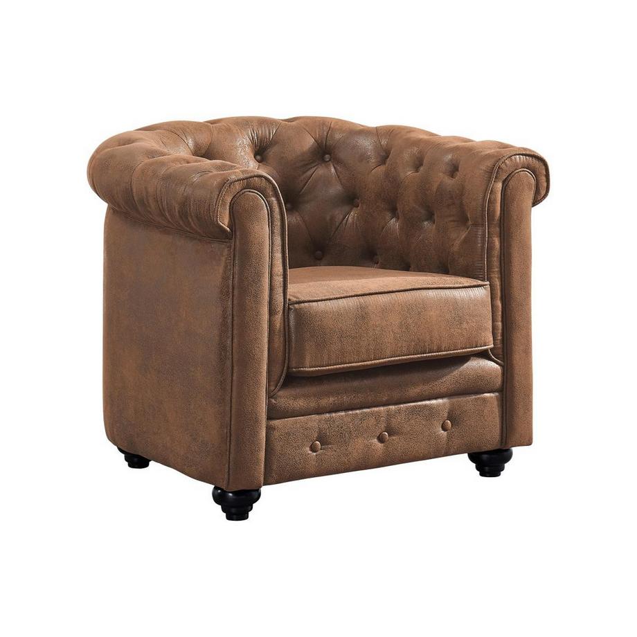 Vente-unique Sessel 2erSet Microfaser VintageLook CHESTERFIELD  