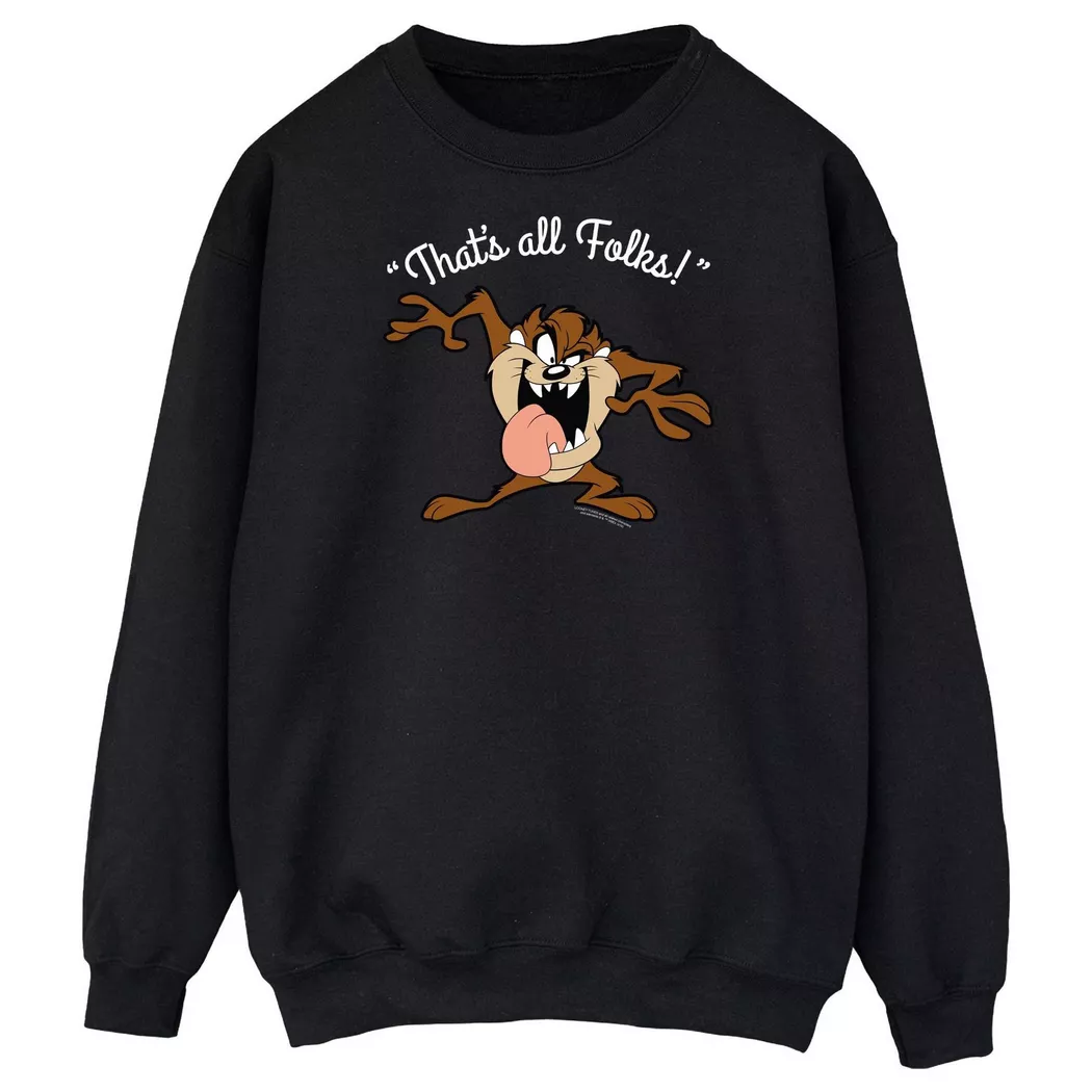 LOONEY TUNES - That´s All Folks Sweatshirt, für Herren, Schwarz, Größe S