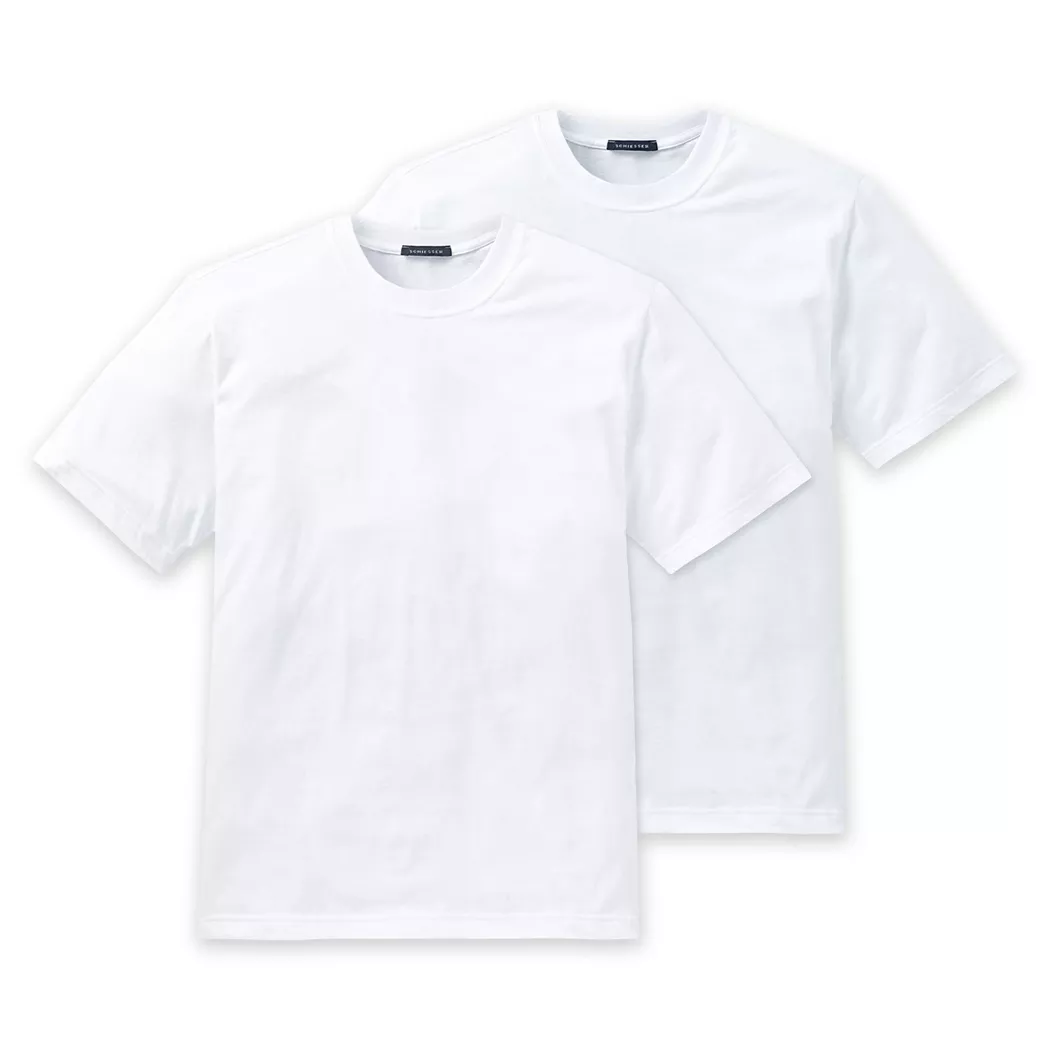 Schiesser - T-Shirt  2er Pack Bequem sitzend, für Herren, Weiss, Größe 3XL