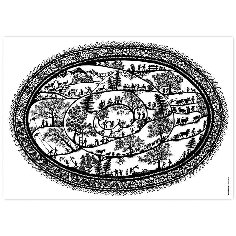 trendform Papiertischset SWISS TRADITION 2 4 Sujets à 12 Blatt  