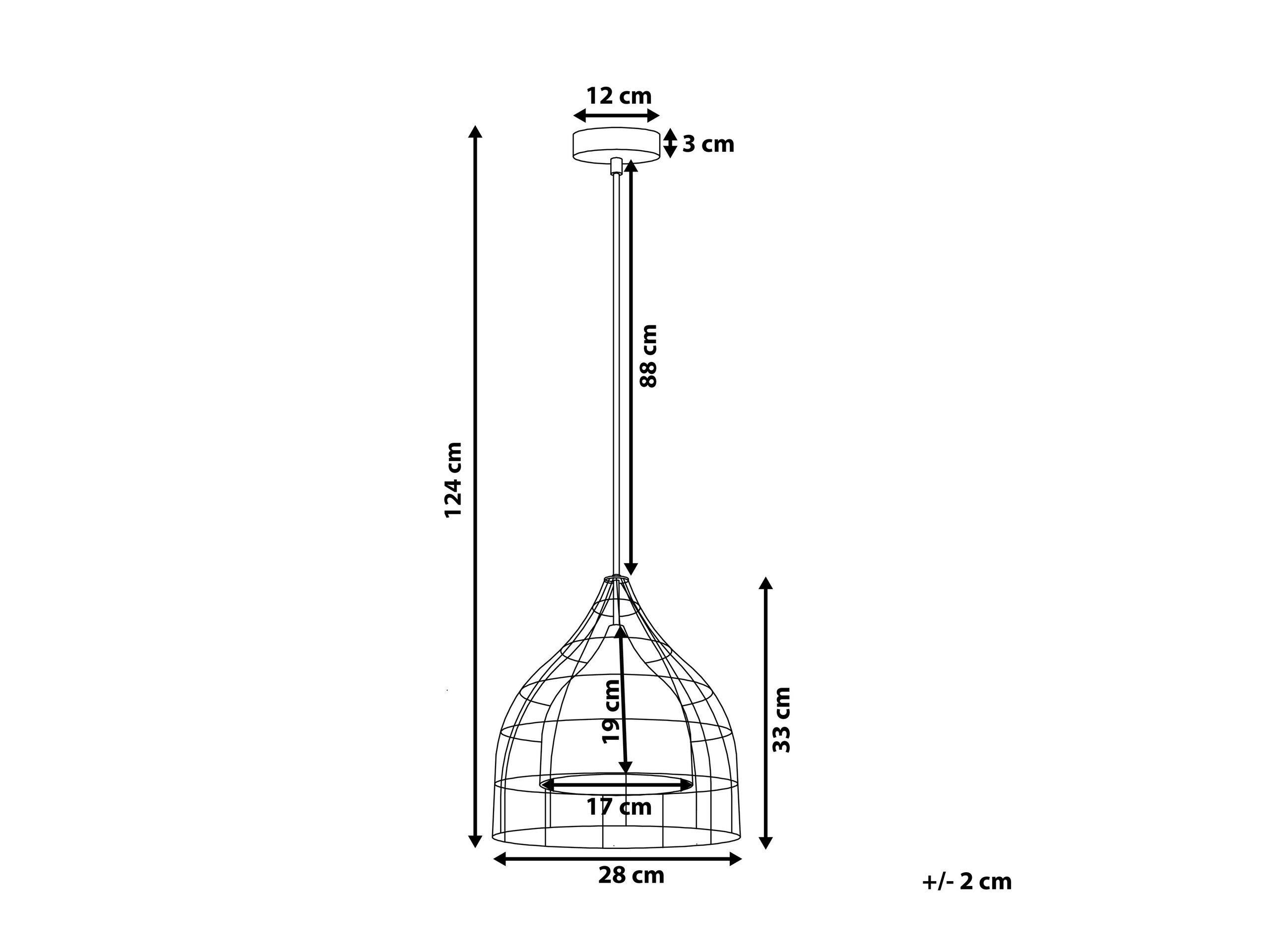 Beliani Lampe suspension en Métal Industriel TRESA  