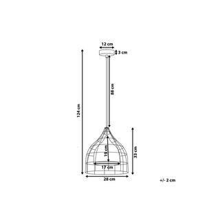 Beliani Lampe suspension en Métal Industriel TRESA  