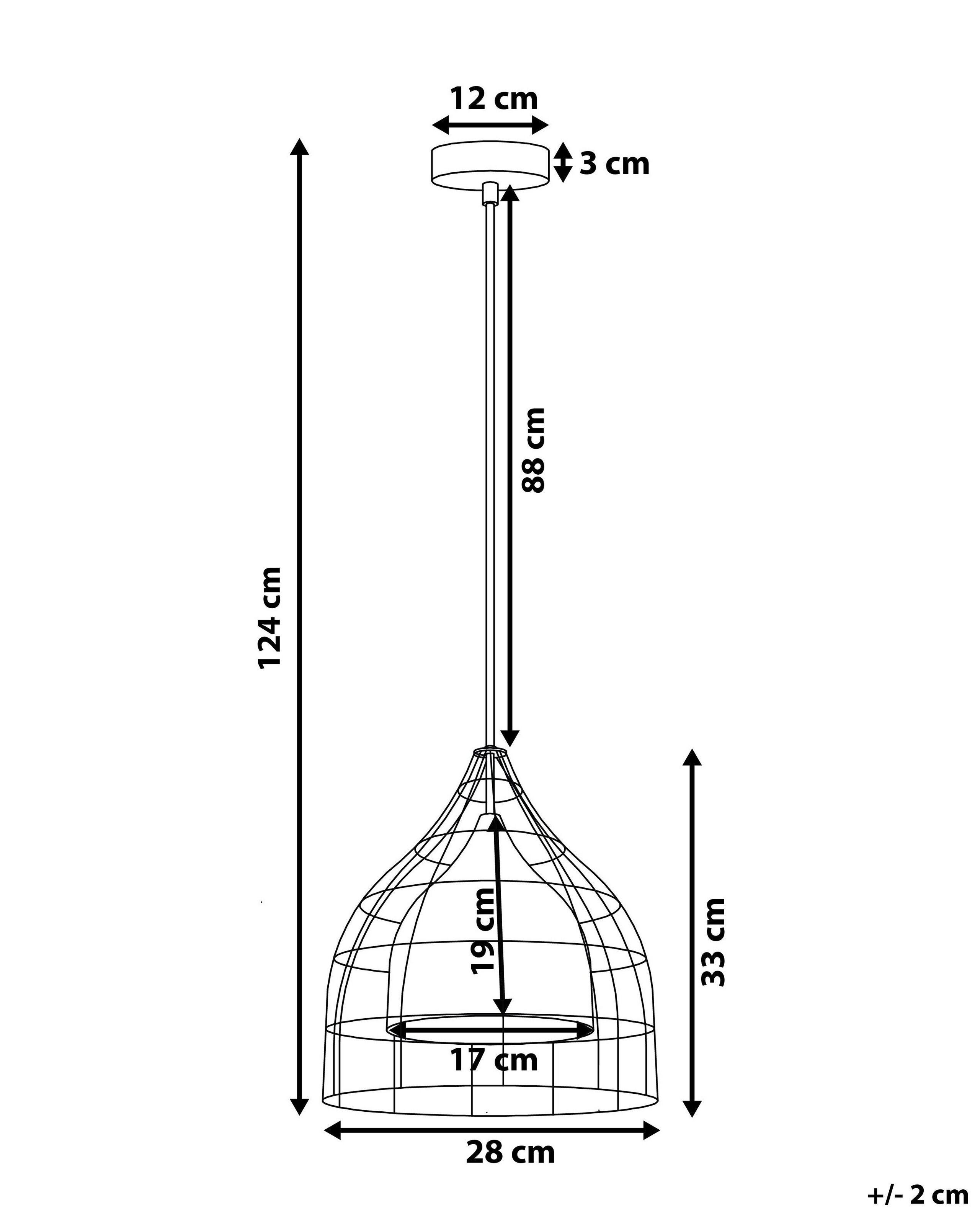 Beliani Lampe suspension en Métal Industriel TRESA  