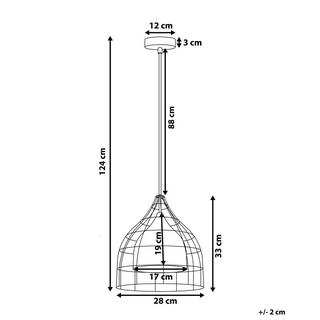 Beliani Lampe suspension en Métal Industriel TRESA  