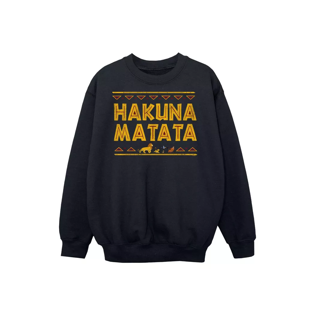 Disney - The Lion King Hakuna Matata Sweatshirt, 140/146, Schwarz