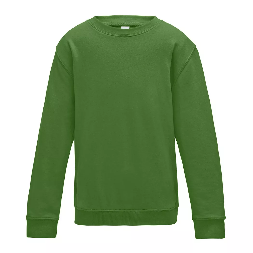 AWDis - Nur Hauben Plain Sweatshirt mit Rundhalsausschnitt, 104, Grün