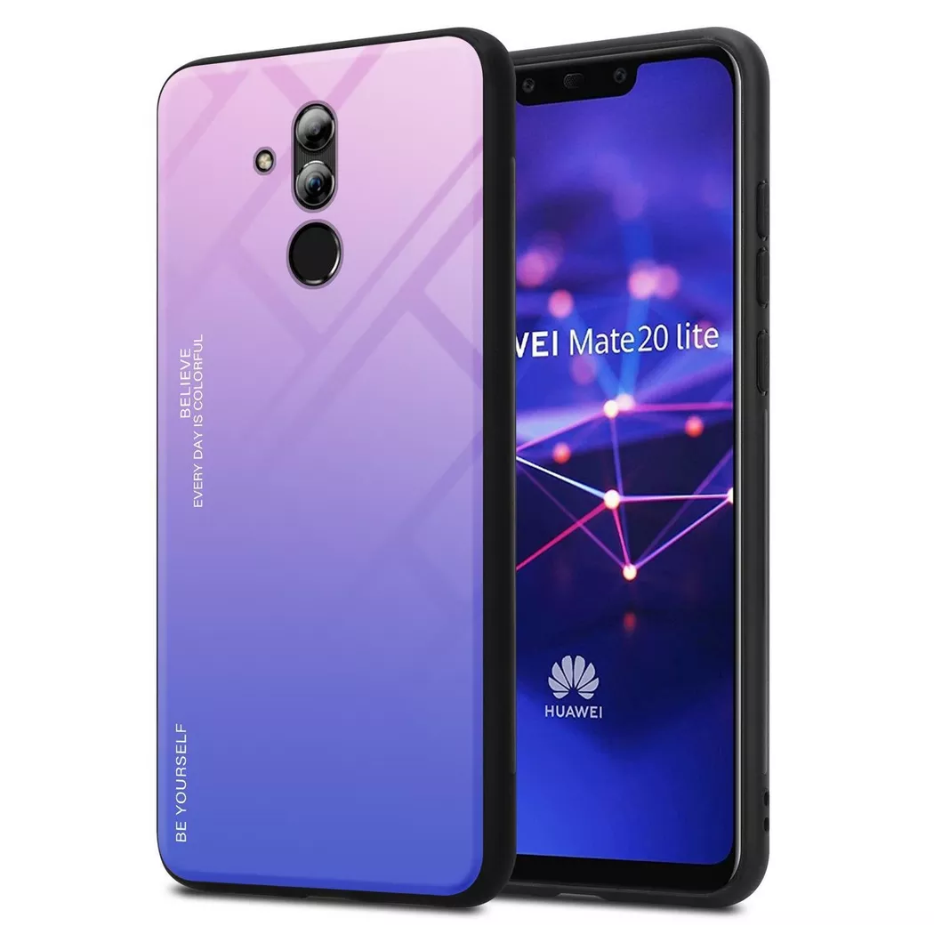 Cadorabo - Hülle für Huawei MATE 20 LITE Zweifarbig, Pink