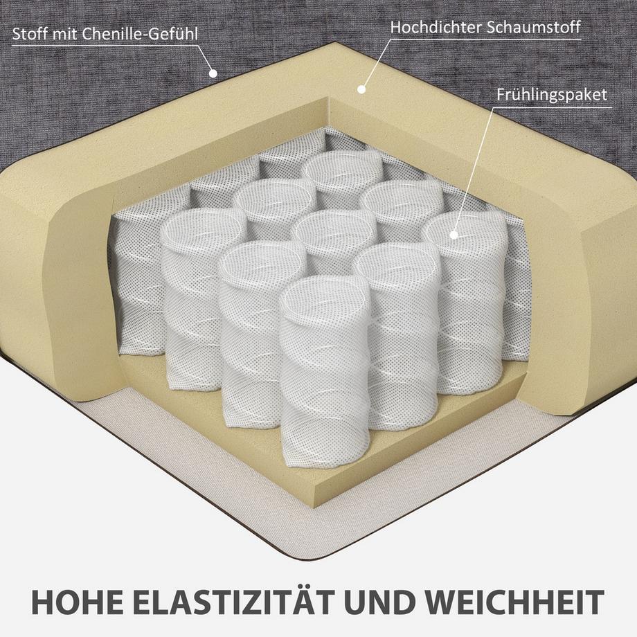 HOMCOM 3-Sitzer-Sofa  