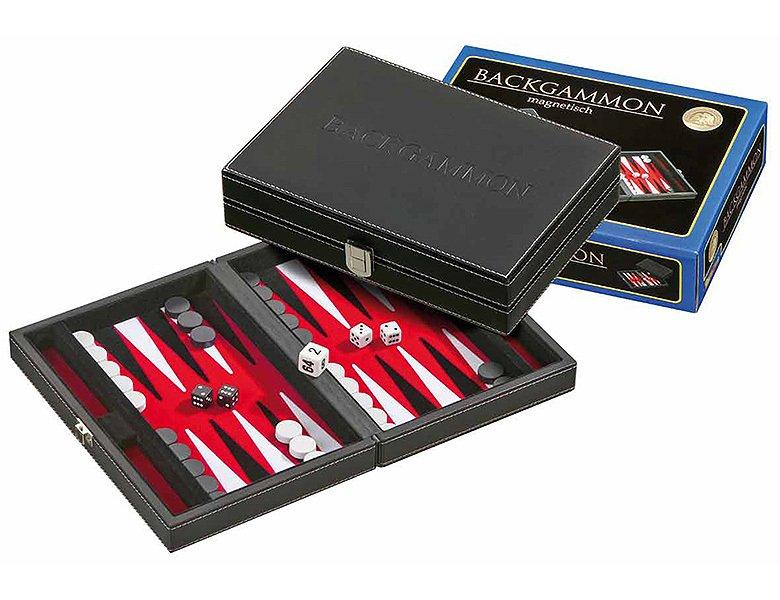 Image of Spiele Backgammon - Tinos - klein - Kunstleder - magnetisch