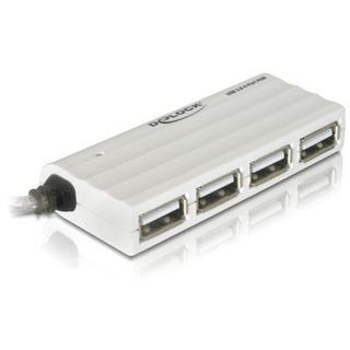 DeLock  USB 2.0 external 4-port HUB 480 Mbit/s Weiß 