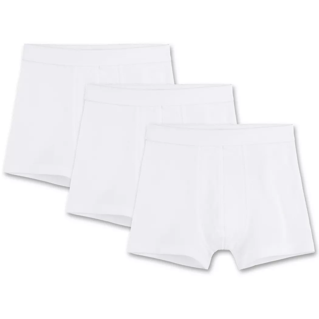 Sanetta - Shorts 3er Pack Unterhose, 128, Weiss