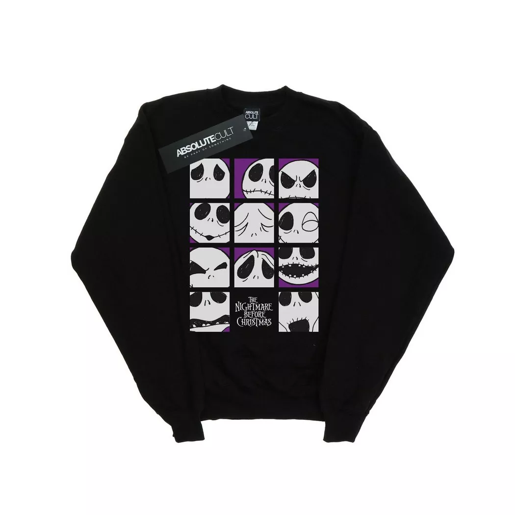 Disney - Nightmare Before Christmas Many Faces Of Jack Sweatshirt, 116, Schwarz