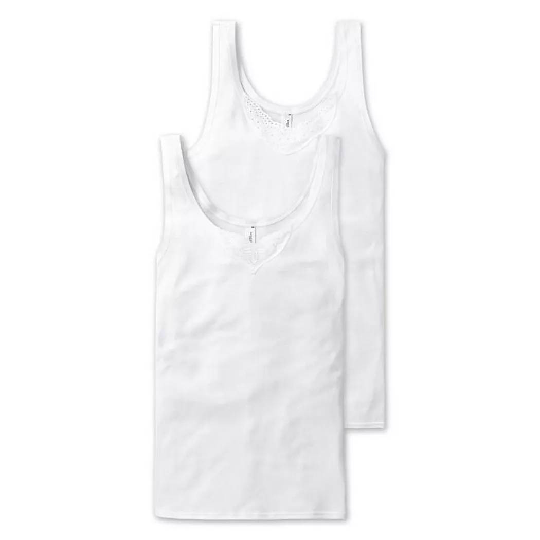 Schiesser - Cotton Trägertop, für Damen, Weiss, Größe 38