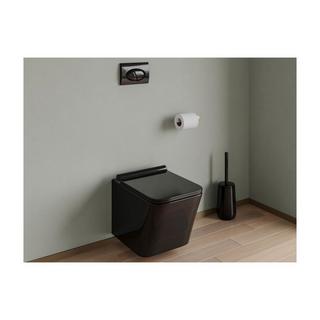 Vente-unique Plaque de commande pour WC avec double touche - Noir - CERASUS  