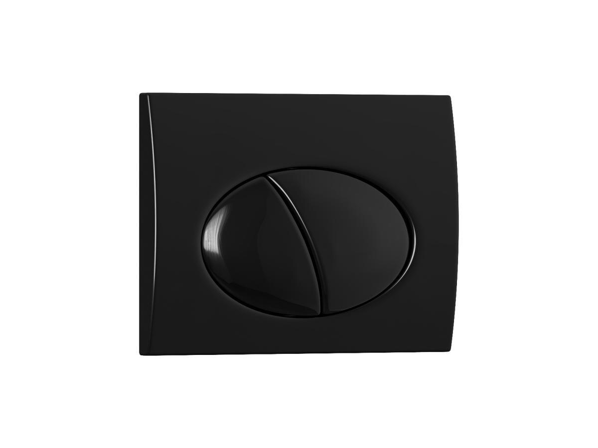 Vente-unique Plaque de commande pour WC avec double touche - Noir - CERASUS  