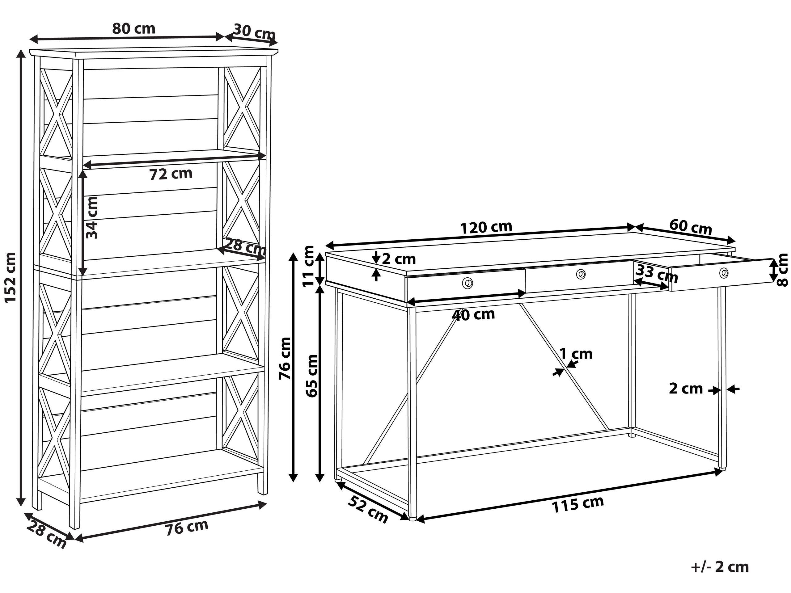 Beliani  Ensemble pour bureau en Panneau de particules Industriel FOSTER/HINTON 