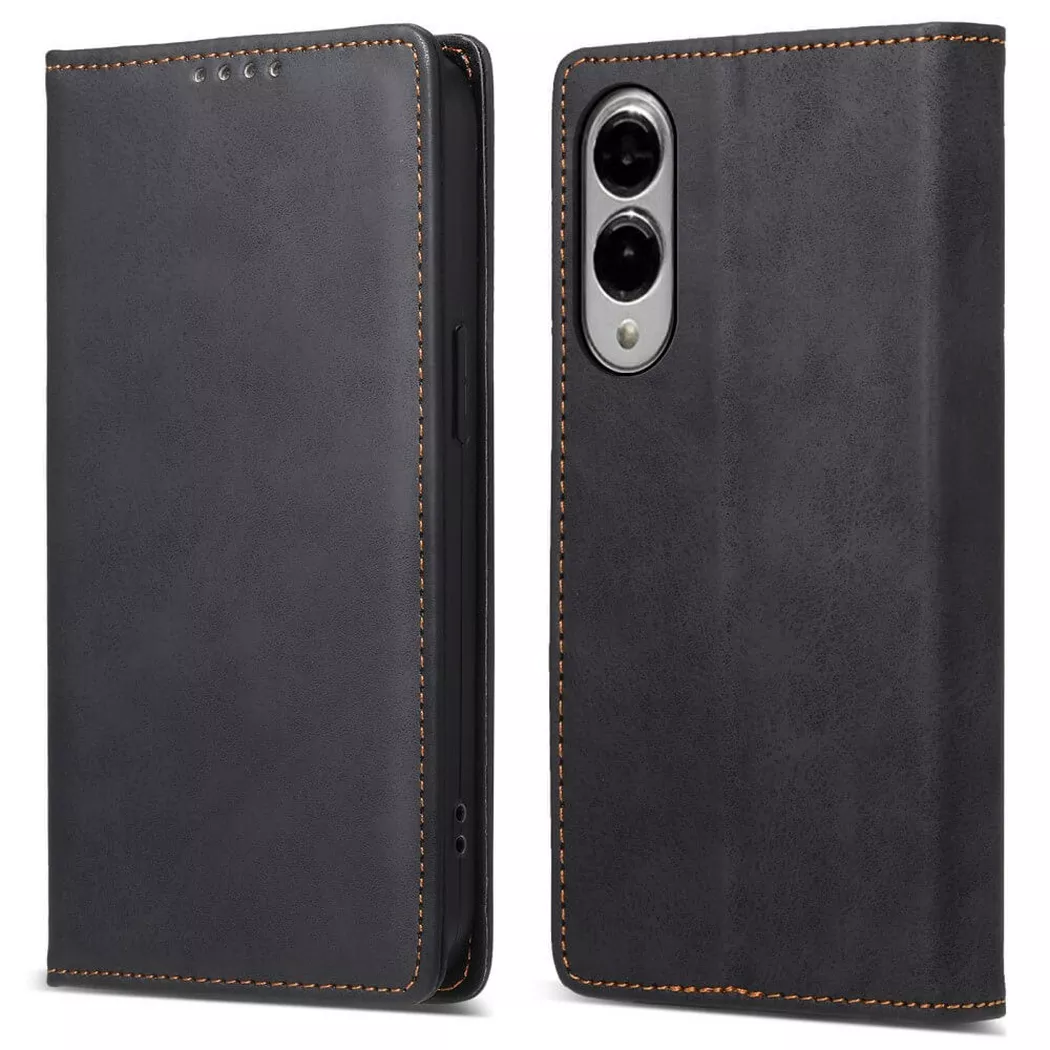 Cover-Discount - Galaxy S25 Edge - Flip Case mit RFID Blocker, Schwarz