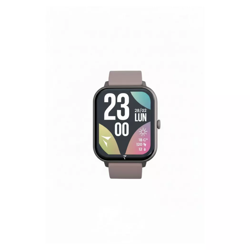 Techmade - Glow SmartArmbanduhr   passender Pochette, One Size, Grau