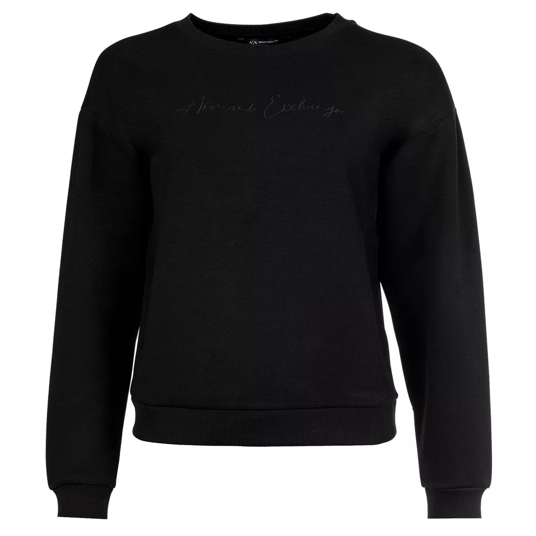 Armani Exchange - Sweatshirt  Bequem sitzend, für Damen, Schwarz, Größe XL