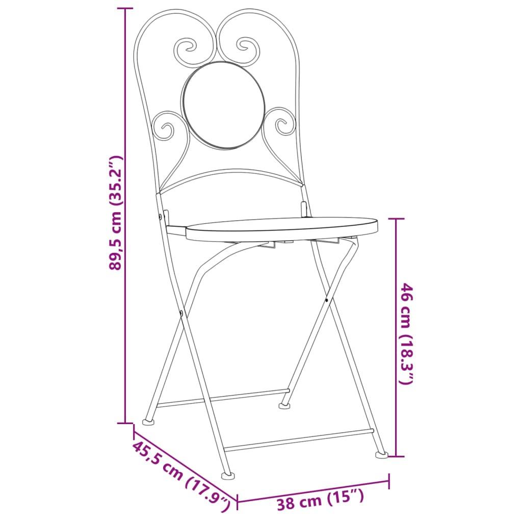 VidaXL Chaise de bistrot céramique  