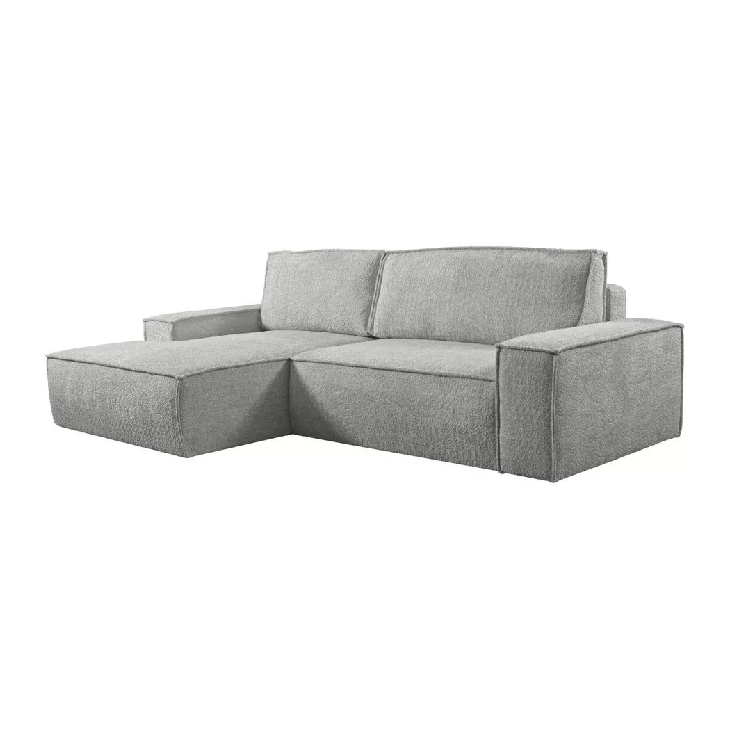 PASCAL MORABITO - Ecksofa mit Schlaffunktion BoucléStoff Ecke Links AMELIA von One Size, Grau