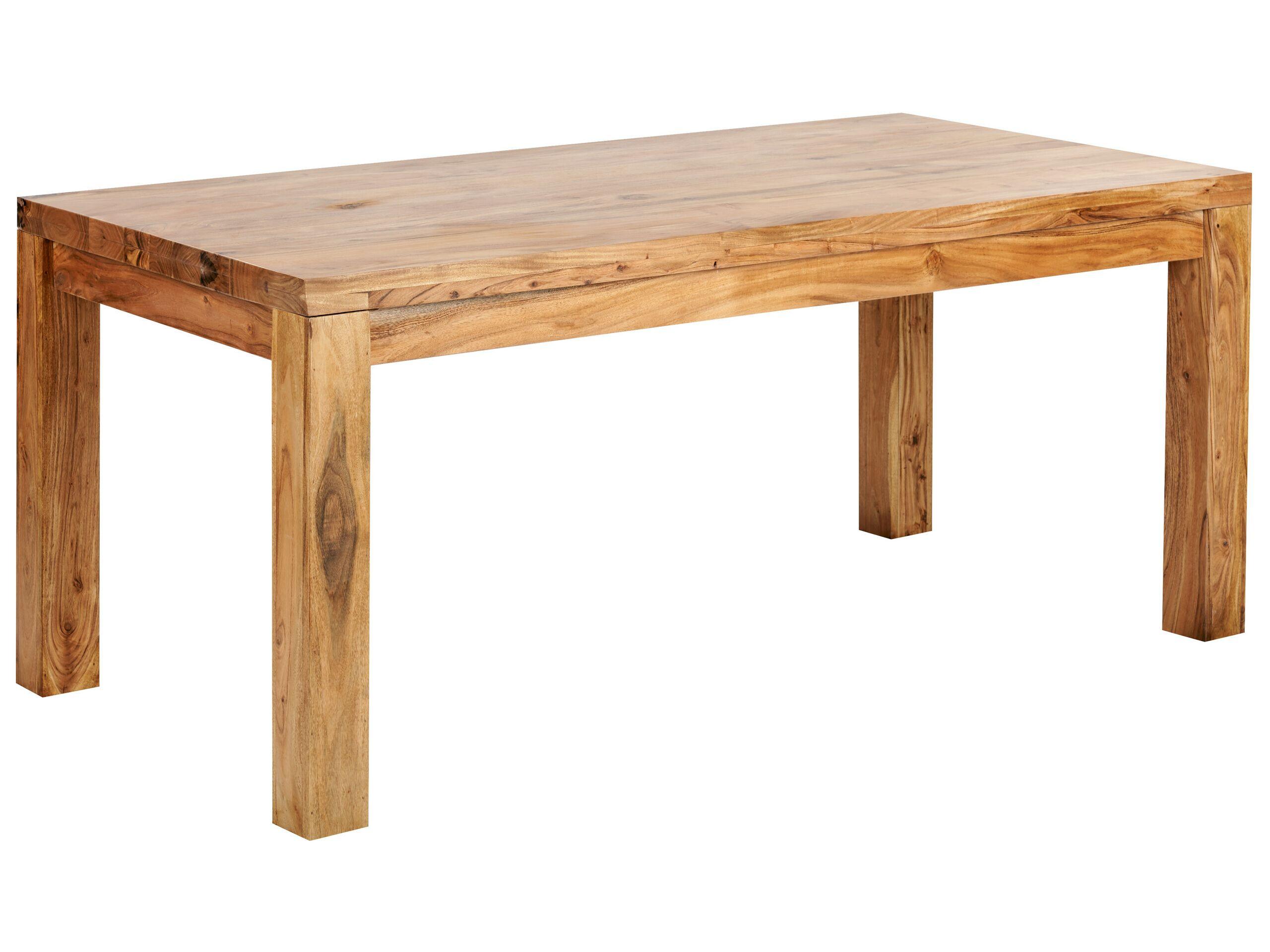 Beliani Table de repas en Acacia Rustique TESA  