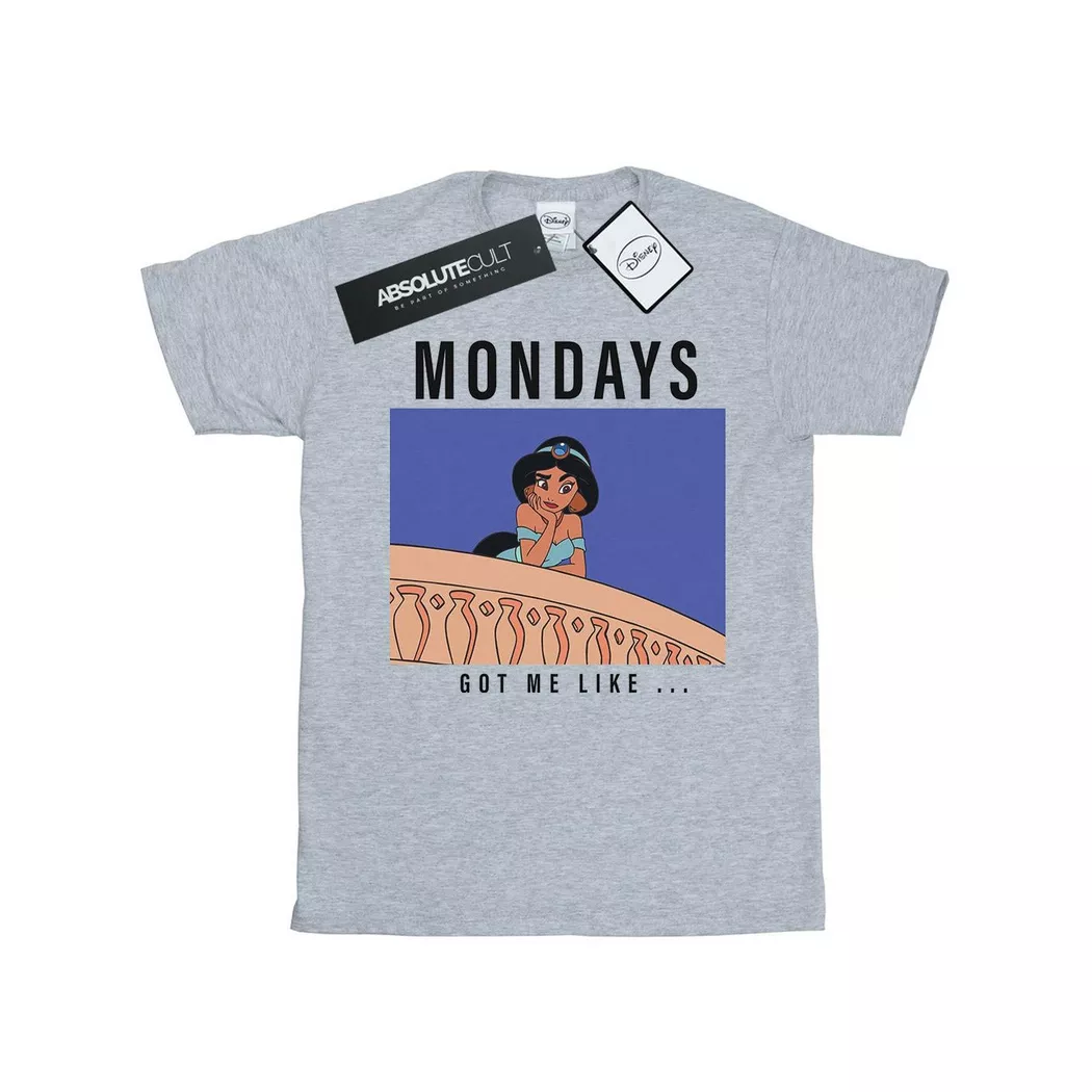 Disney PRINCESS - Mondays Got Me Like TShirt, 116, Grau