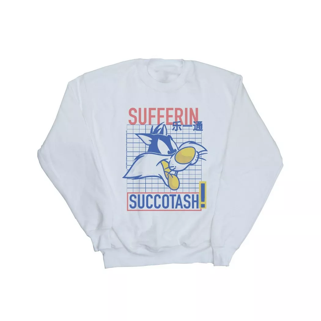 LOONEY TUNES - Sufferin Succotash Sweatshirt, für Herren, Weiss, Größe 4XL