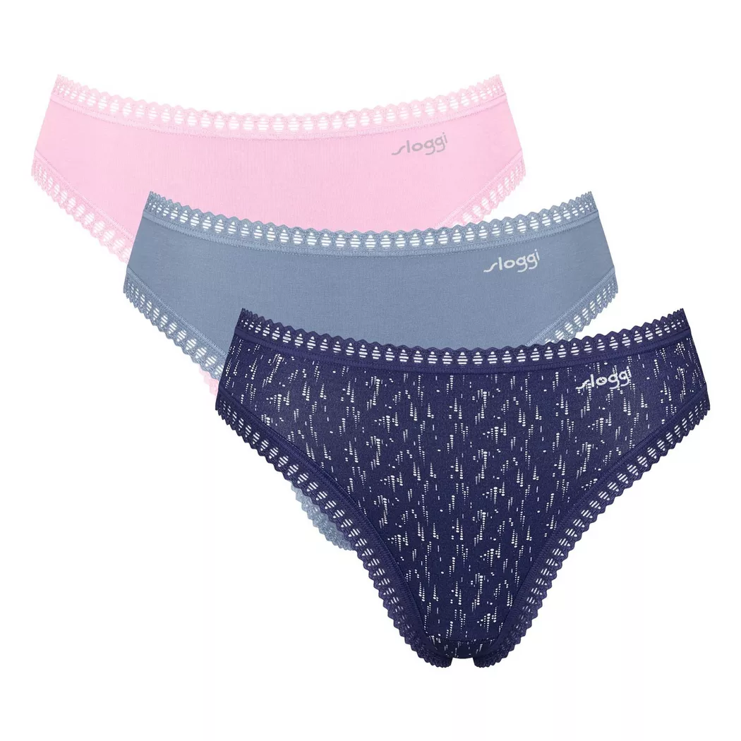 Sloggi - Slip  3er Pack Bequem sitzend-GO Crush High leg C3P, XXL, Lila