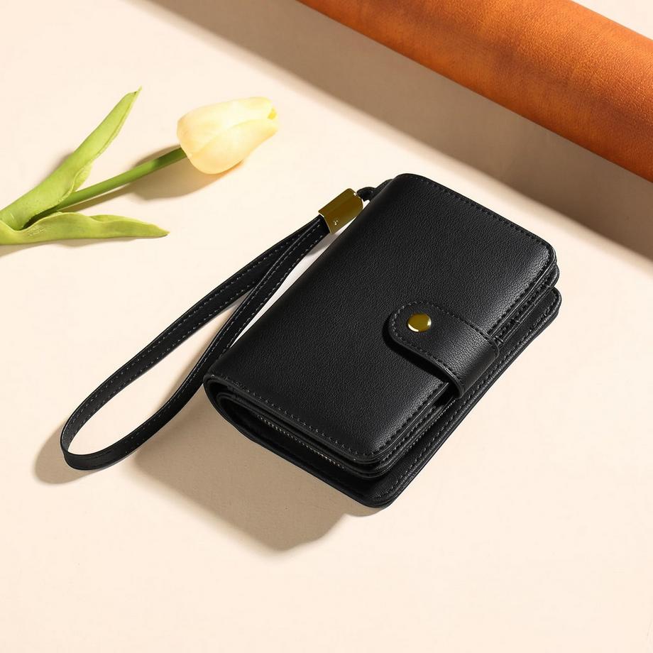 Only-bags.store Portefeuille Fermeture Éclair avec Compartiment à Monnaie et Protection RFID  
