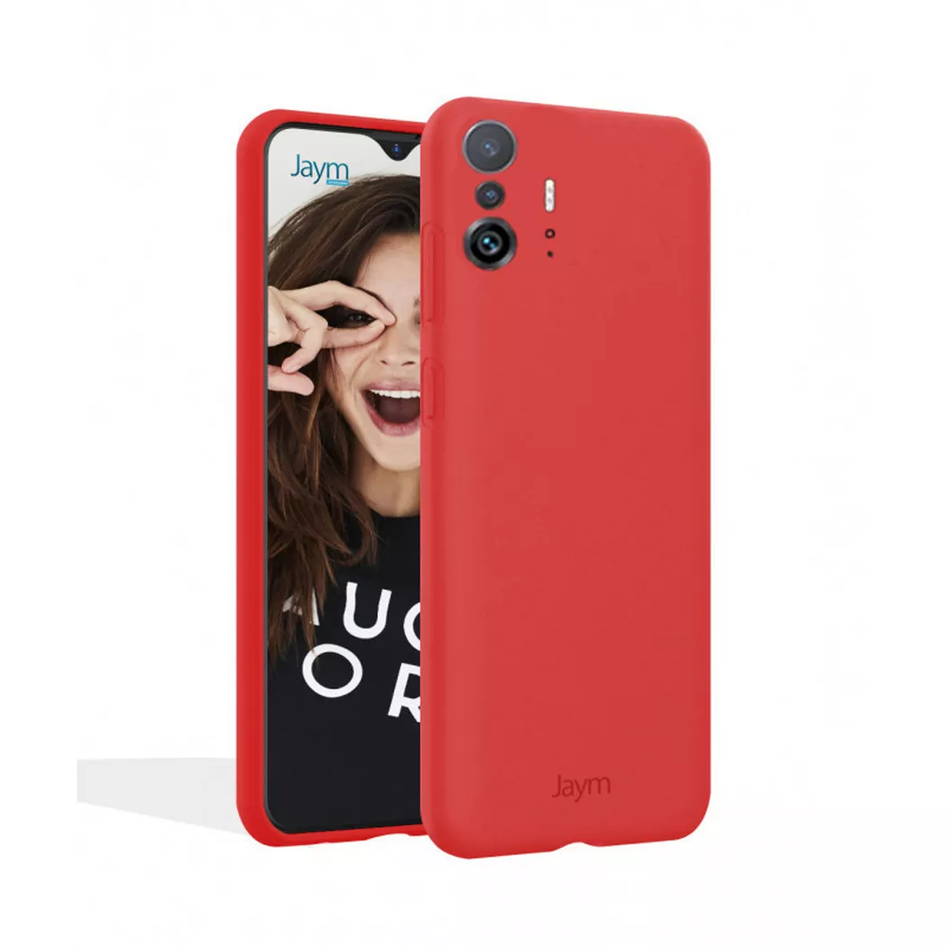 Avizar - Hülle Xiaomi 12 Pro Silikon Mikrofaser, Rot