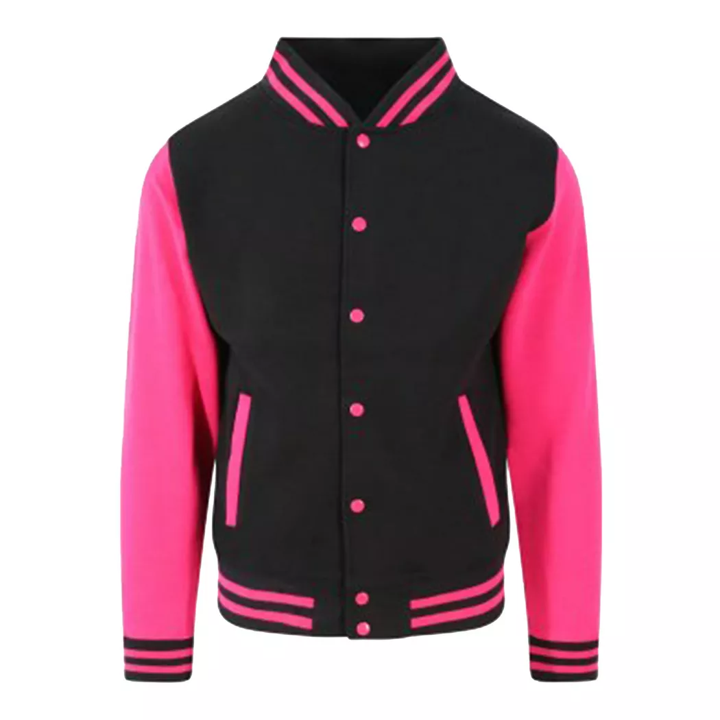AWDis - Varsity Jacket, für Damen, Schwarz, Größe XL
