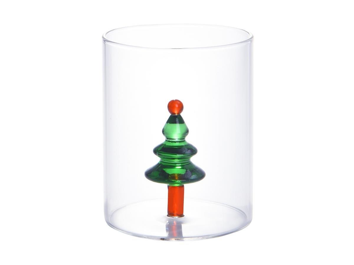 Vente-unique Bicchiere con motivi natalizi D.7,5 x H.9,5 cm - Lotto di 4 - SCOPA  