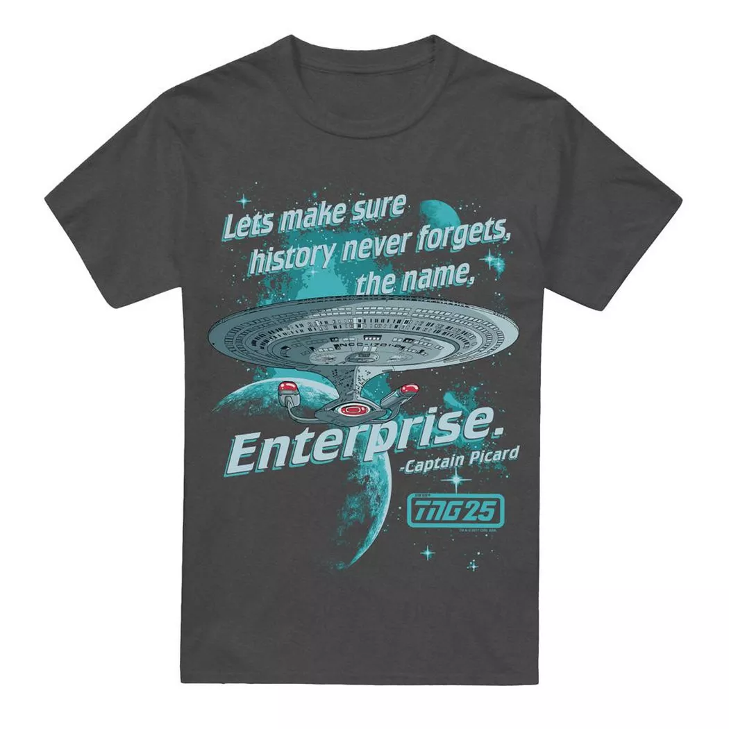 Star Trek - Never Forget TShirt, für Damen, Charcoal Black, Größe S