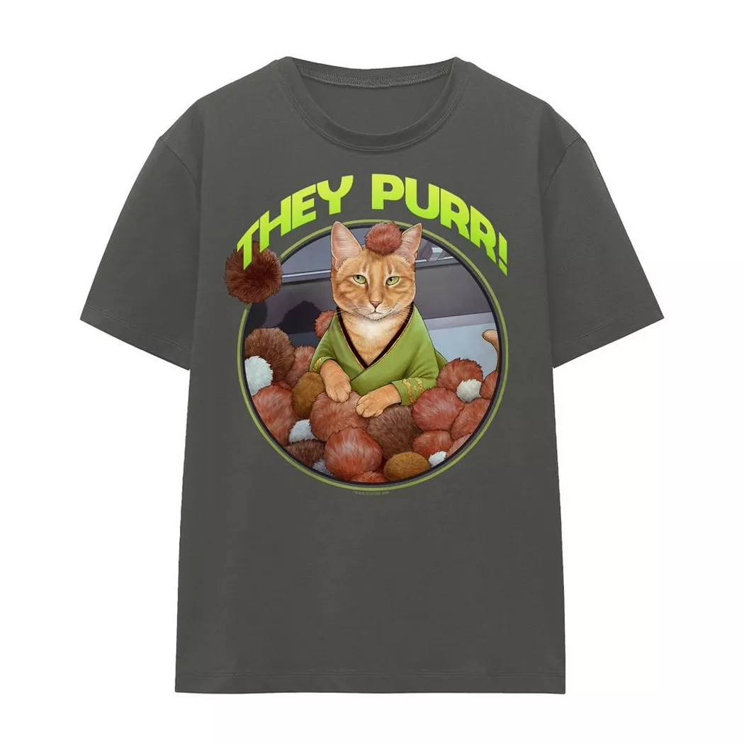 Star Trek - The Purr TShirt, für Damen, Charcoal Black, Größe XXL