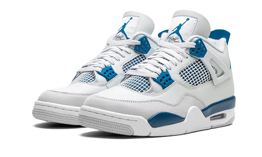 Image of Air Jordan 4 Retro Military Blue (2024) Herren Weiss 40.5