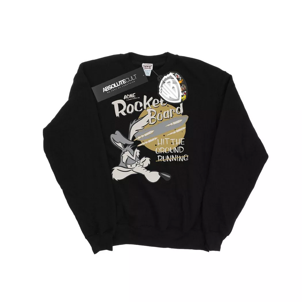 LOONEY TUNES - Rocket Board Sweatshirt, für Herren, Schwarz, Größe L