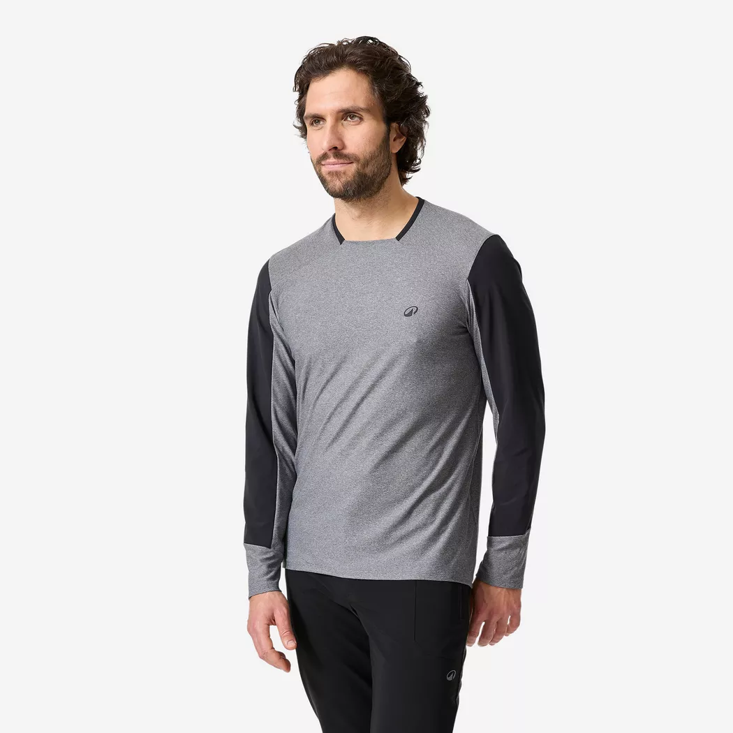 ROCKRIDER - Langarmtrikot MTB Regular Fit Polyester, L, Multicolor