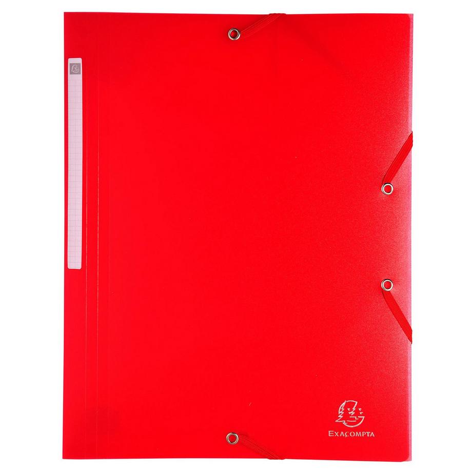 Exacompta Cartella 3 lembi con elastici polipropilene 500 micron Chromaline - 12x16cm - x 25  