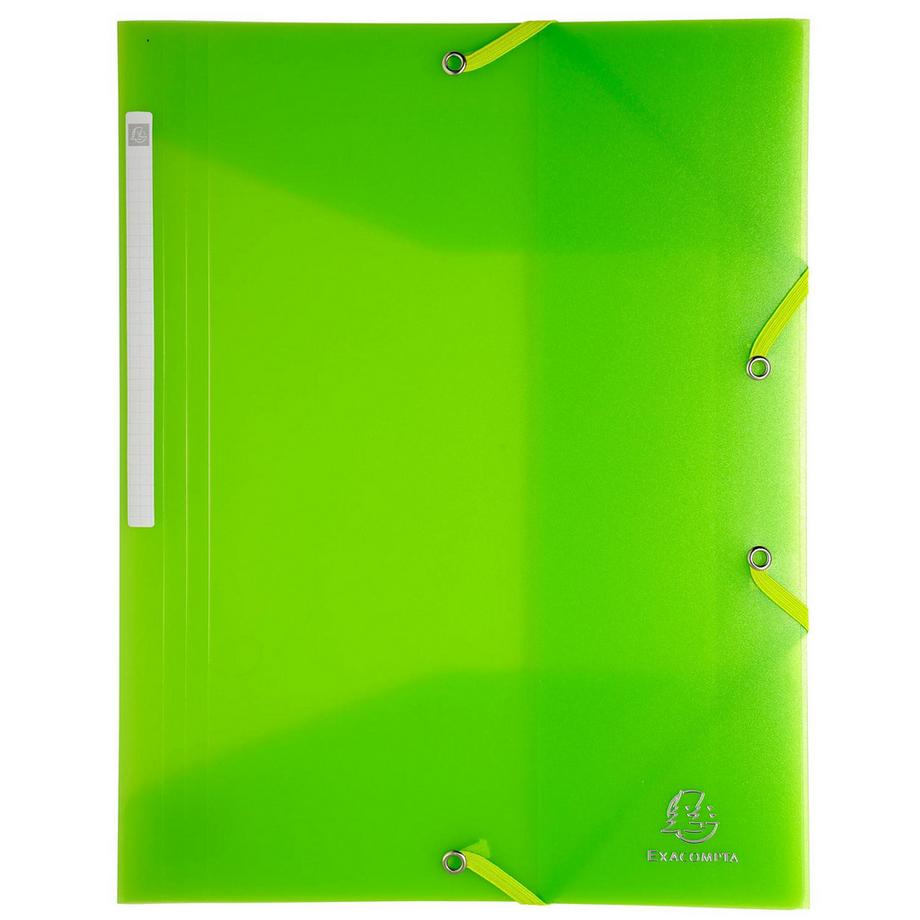 Exacompta Cartella 3 lembi con elastici polipropilene 500 micron Chromaline - 12x16cm - x 25  