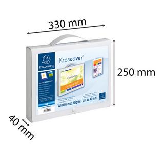 Exacompta Valigetta portadocumenti con maniglia droso 40mm polipropilene Kreacover - 24x32cm - x 10  