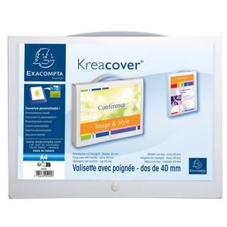 Exacompta Valigetta portadocumenti con maniglia droso 40mm polipropilene Kreacover - 24x32cm - x 10  