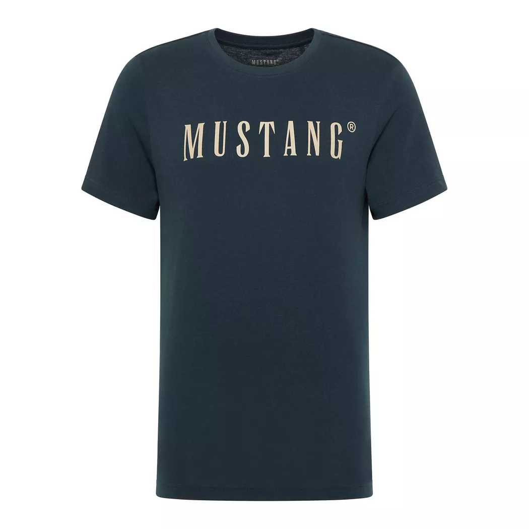 Mustang - T-Shirt  1er Pack Bequem sitzend-Style Austin, für Herren, Nachtblau, Größe M