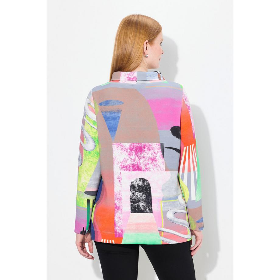 Ulla Popken Design Patch Col Montant Manches Longues Sweat-shirt  