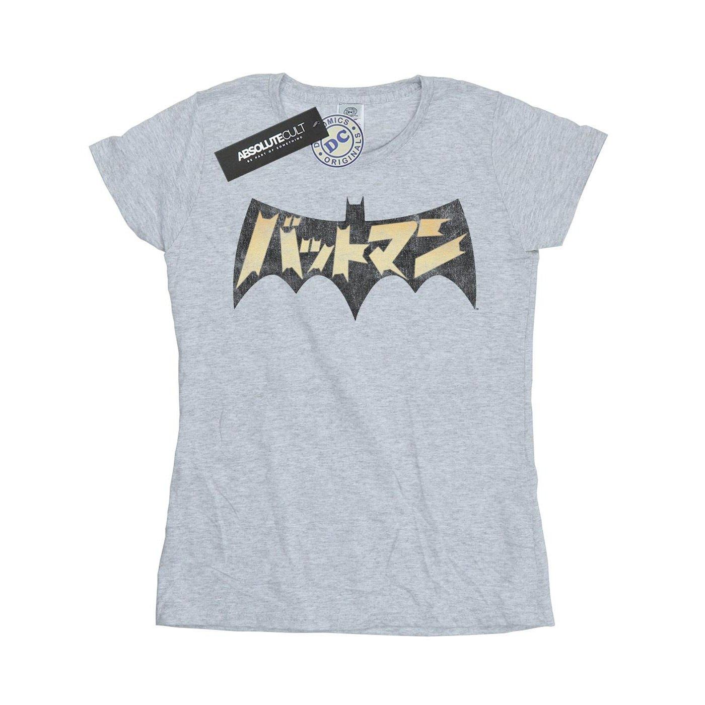 Image of Batman International Logo Tshirt Damen Grau M