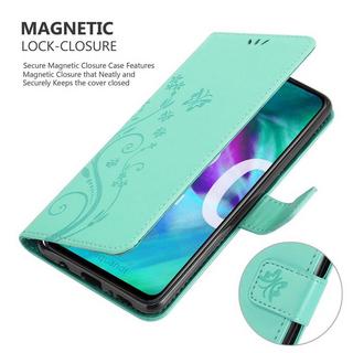 Cadorabo  Hülle für Honor 20  20S  Huawei NOVA 5T Blumen Design Magnetverschluss 