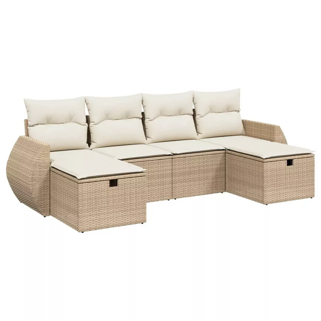 VidaXL - Garten sofagarnitur poly-rattan, One Size, Beige