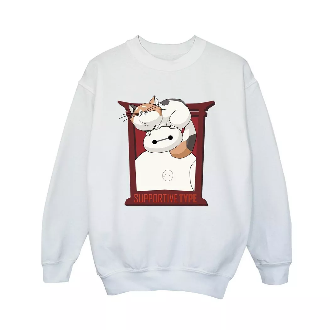 Disney - Big Hero 6 Support Sweatshirt, 116, Weiss