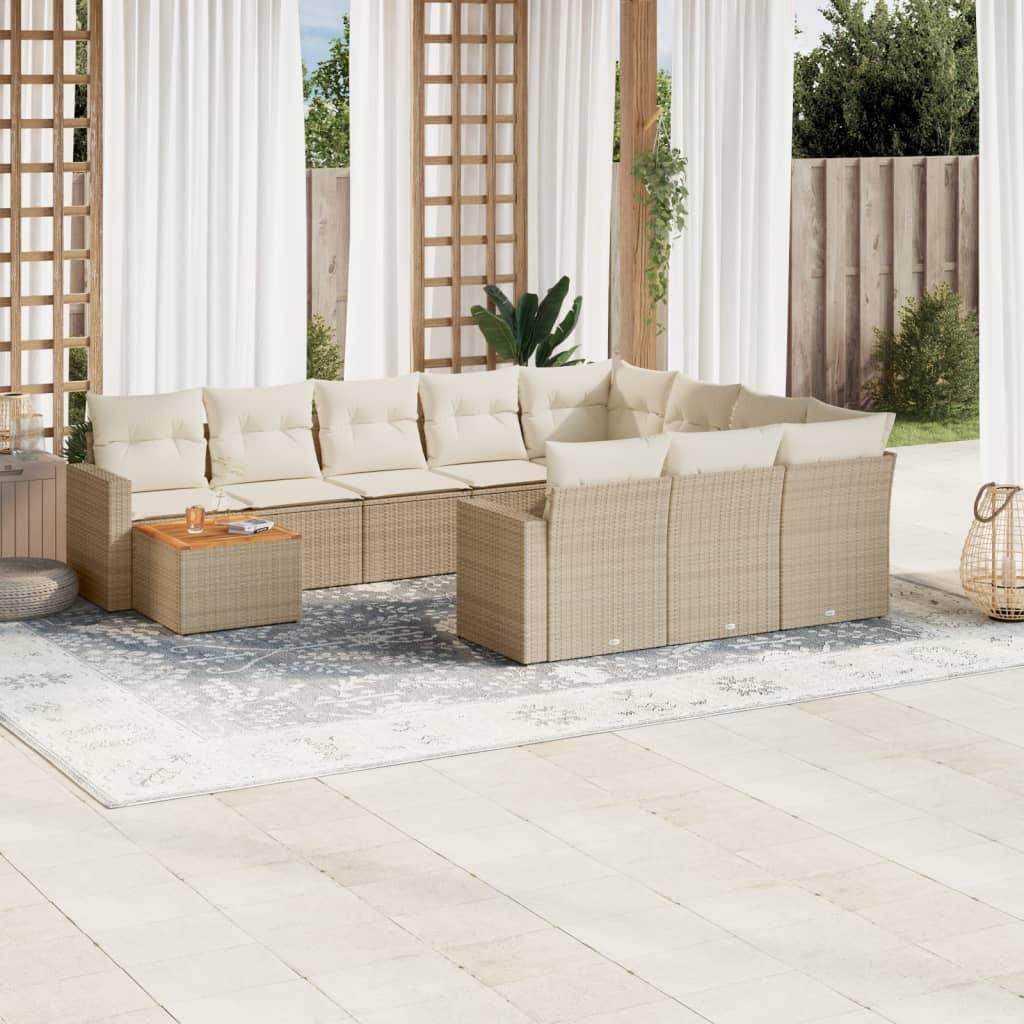 VidaXL set divano da giardino Polirattan  